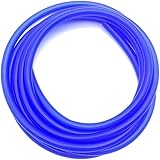 1m Food Grade Transparent Silicone Hose, for Industrial and Agricultural Use, I.D. 0.5-10mm, O.D. 1-16mm(Blue,2mmx4mm)