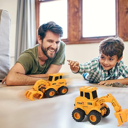 Olbyefly Construction Toys For 2 3 4 5 6 + Year Old Boys Kids Toddlers Girls, Sandbox Excavator Toy Trucks Construction Truck Toys Vehicles Bulldozer Road Roller Toy Christmas Birthday Gifts thumb #4
