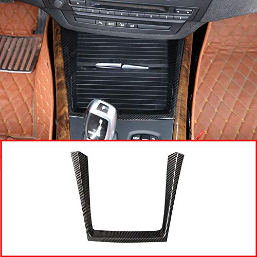 Marco de cubierta para portavasos interior estilo fibra de carbono para BMW X5 E70 2008-2013 miniatura 2