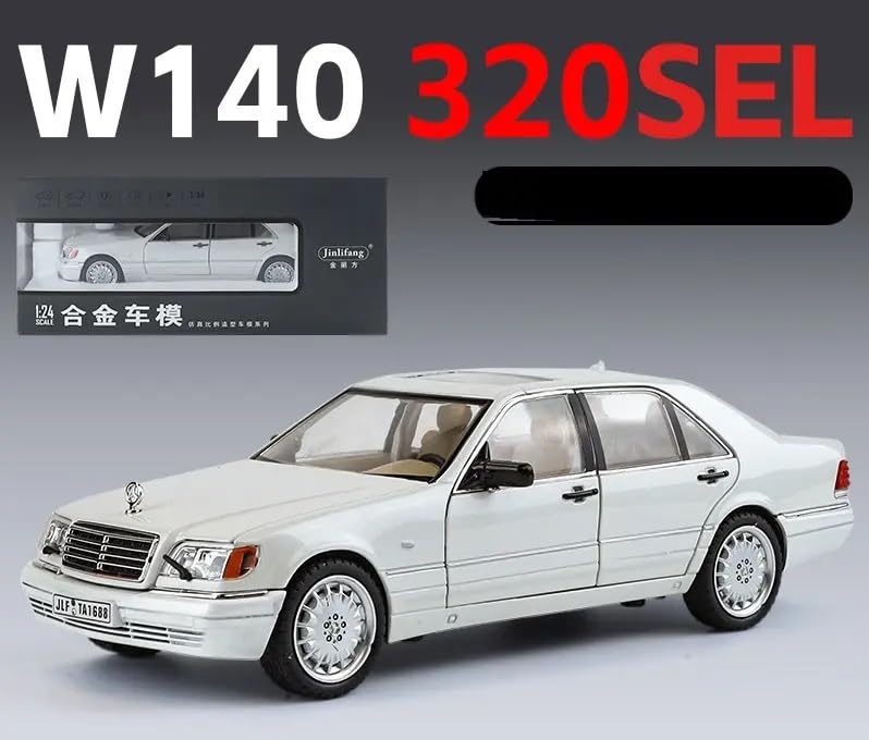 Image of 1:24 Benz S-W140 320SEL Toy Car Diecast Metal Pull Back Car - 6 Openable Doors with Sound & Light | Luxury Toy Car & Gift for Kids 【Colors as Per Stock】
