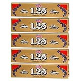 1.25 JOB Slim Gold Rolling Papers, 5 Pack Bundle, 160 Paper Leaves Total 1 1/4