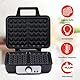 ALPINA Waffeleisen, 1000 Watt, Scharz-Silber