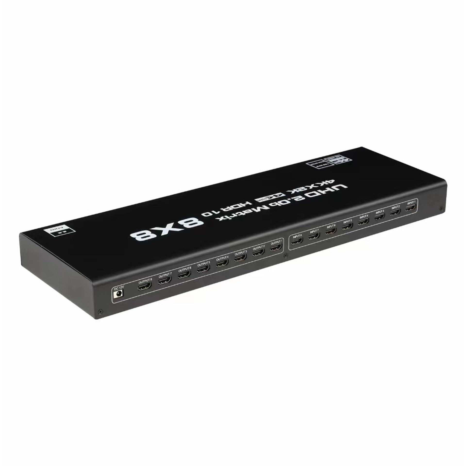 HDMI2.0 HD Digital 8X8 Matrix, 4K/60HZ/1080P144HZ, 8X8 przełącznik rozdzielacz RS232 IR pilot do monitora PC do telewizora
