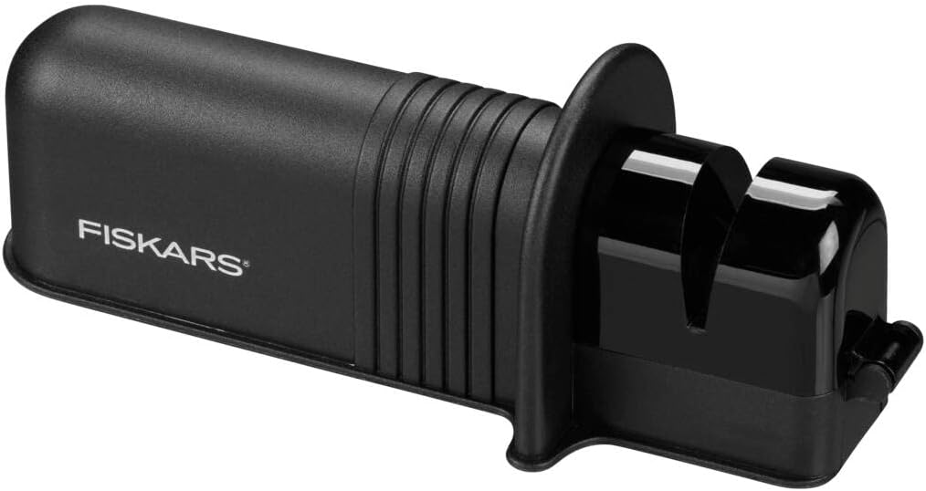 Fiskars Axe and Knife Sharpener, Ceramic head/Body of glass fiber-enforced plastic, Black/Orange, Solid, 1026797