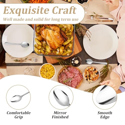 Image of 96 PCS Teaspoons Set - Windsor Stainless Steel Tea Spoons 5.9 Inch with Dishwasher Safe Small Spoons,Metal Dessert Spoon,Dinner Spoon Silverware for Home,Kitchen or Restaurant