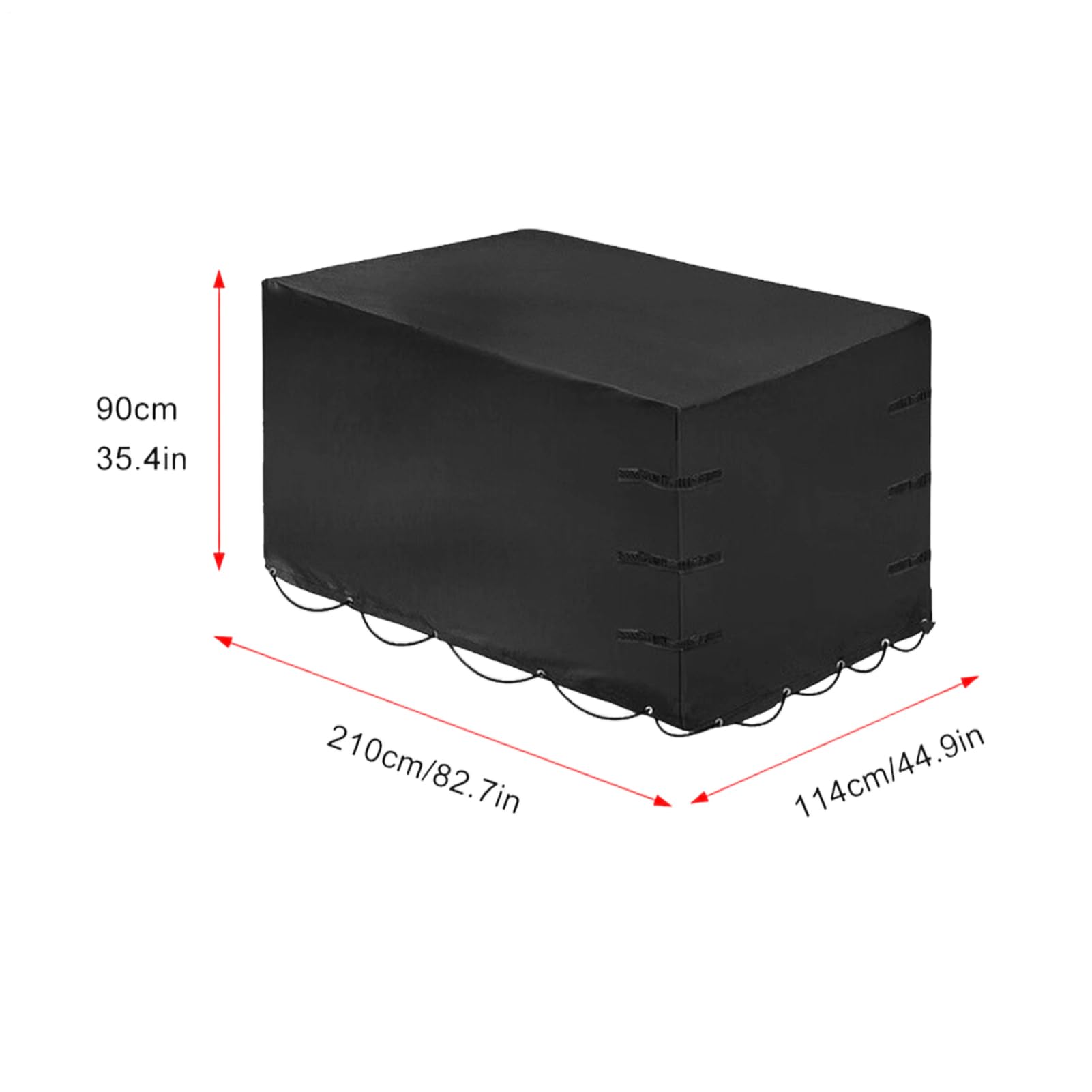 Anhängerplane Hochplane 210x114x90 cm – Wasserdichtes 600D Oxford Gewebe – Reißfeste Anhängerabdeckung UV-Schutz LKW Abdeckplane mit Gummigurt – Schwarz Schutzhaube für PKW Anhänger & Trailer