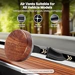 Wood Car Air Freshener Vent Clip, 2-Pack Long Lasting Natural Car Freshener | Plant-Extract Fragrances from MANE France, Hidden Vent Clip & 4 Refill Pads Included
