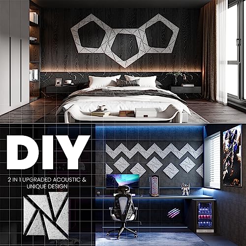 22 Pack Acoustic Panels With Self-Adhesive, 12"X 12"X 0.4"Sound Proof Foam Panels, Sound Panels High Density, Soundproof Wall Panels For Home Studio Office Grey #TOP2