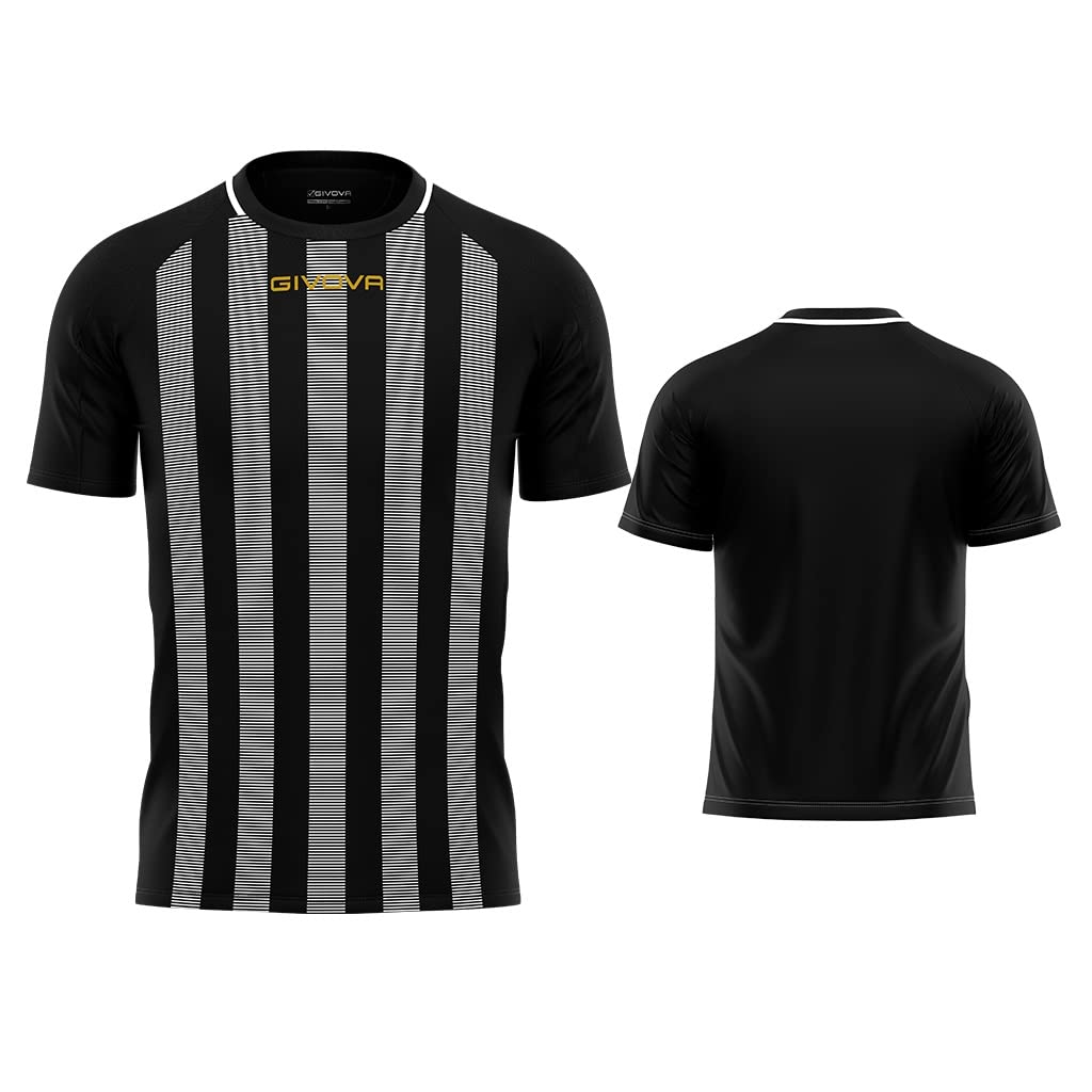 Givova SHIRT INTERLOCK STRATTO BLACK/WHITE Size XL