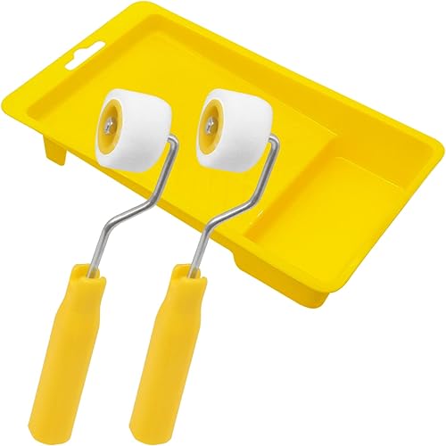 Miniatura 6 de Mini rodillos de pintura de 45 pulgadas para retoque de borde o esquina, pinceles de lana de pintura extra pequeños, herramienta de pintura pequeña