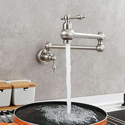 Robinet de cuisine mural compact eau froide avec bec pliable orientable