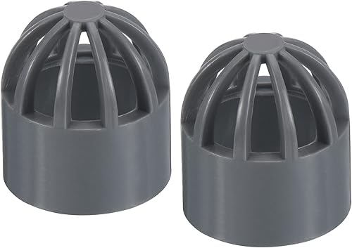 Miniatura 6 de PATIKIL Cubierta de rejilla de drenaje de atrio de identificación de 1.260 in, adaptador redondo de tubería de drenaje de alcantarillado UPVC