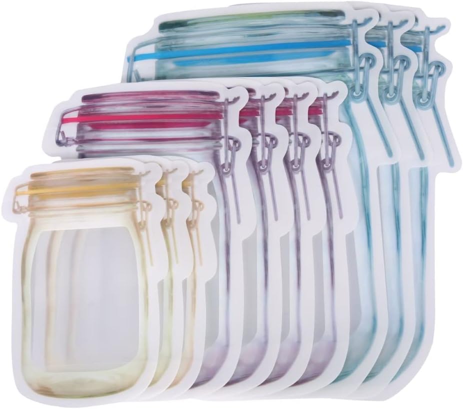 Food Storage Bags Ziploc Mason Jar Bags 10-Pack Reusable Mason Jar - Main Image