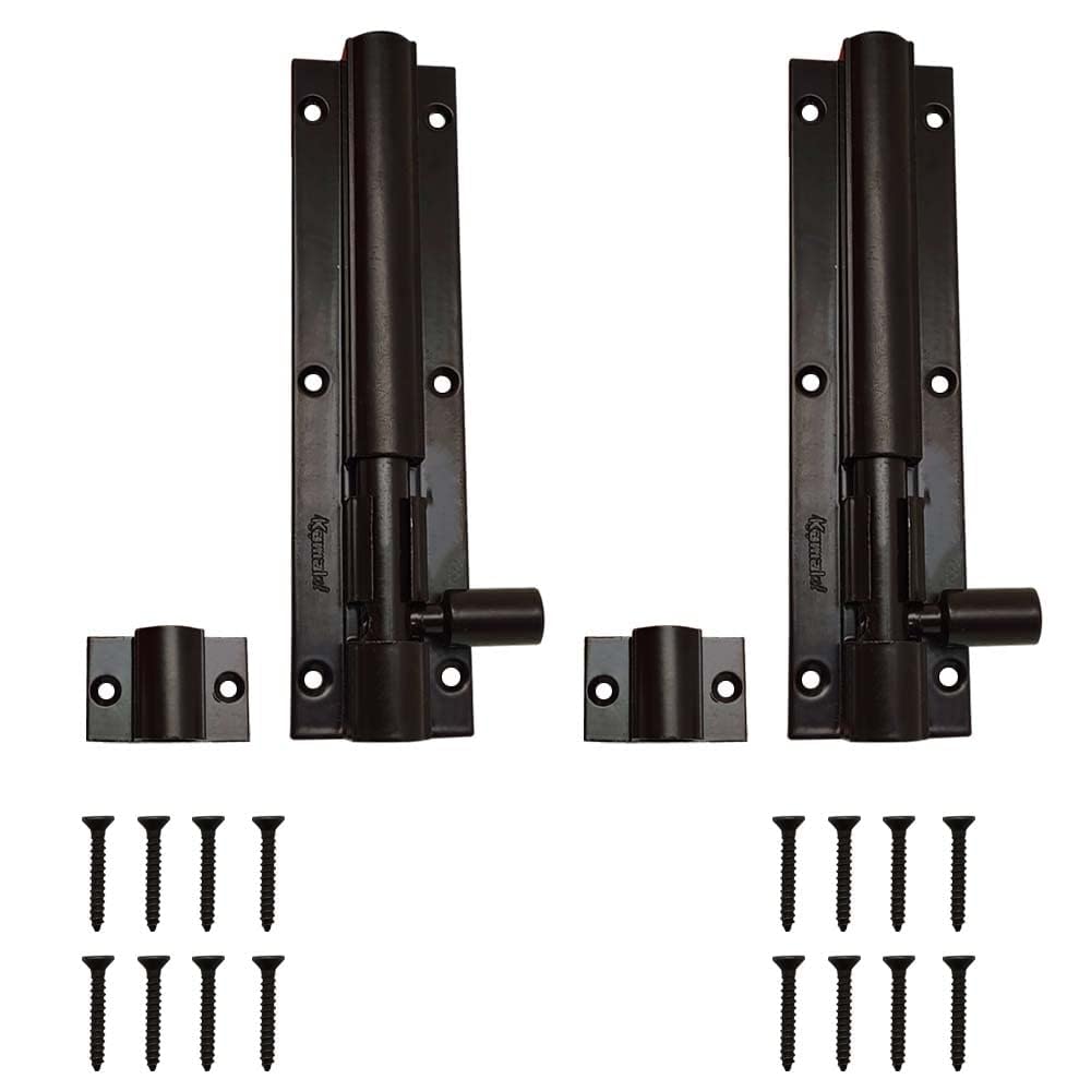 Hyderon Aluminium Tower Bolts with Screws (Size 8 Inch 200mm) Tower Bolt/Door Latch/kundi/chitakni/Chitkini in Brown Color for Home/Offices/Hotels (Pack of 2 pcs)-image-29