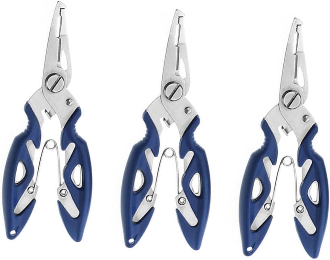 Fish Gripper,Fishing Pliers,Split Ring Pliers,Curved Nose Pliers Stainless Steel(3pcs)