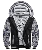 JACKETOWN Hoodies for Men Wool Jacket Fleece Line Fashion Hoodies & Sweatshirts (025-Black,L)