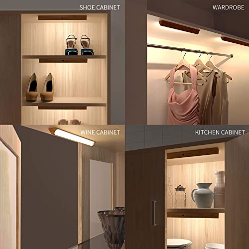 LANDGOO Conjunto de 2 luzes magnéticas de armário com sensor infravermelho LED sob o balcão luzes no