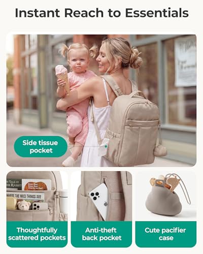 BAGSMART Lightweight Puffy Diaper Backpack