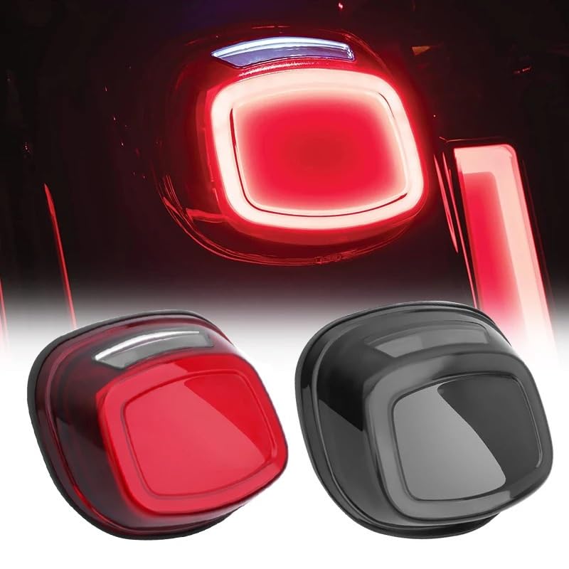 Luce di frenata moto Luce Posteriore Motociclo LED Freno Corsa E Jogging Lampada Fanale Per Per Sportster XL1200N 2007 2008 2009 2010 2011 2012(Black)
