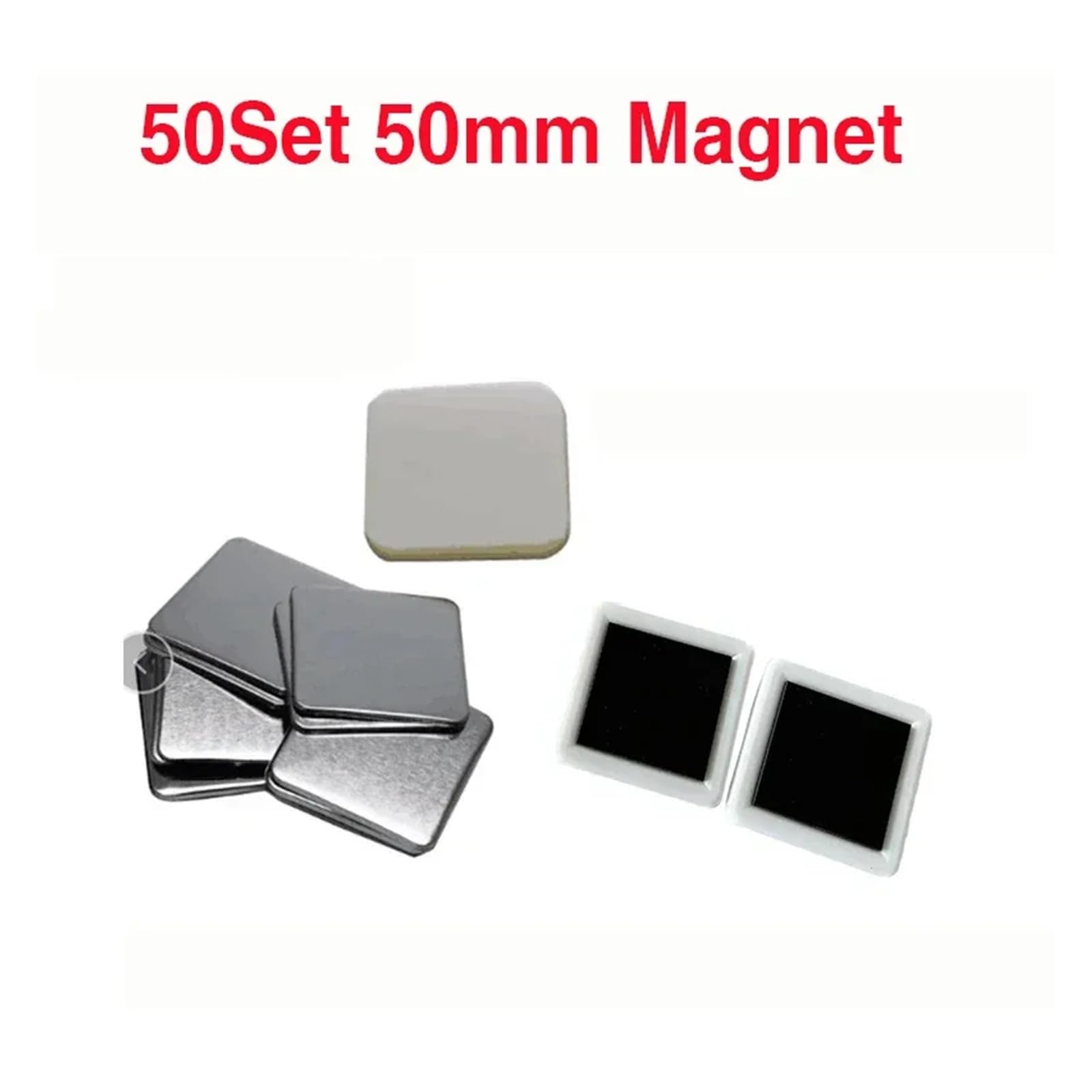 Machine à badges magnétiques carrée 50 x 50 mm for réfrigérateur, rotative et manuelle(Pink Button Maker)