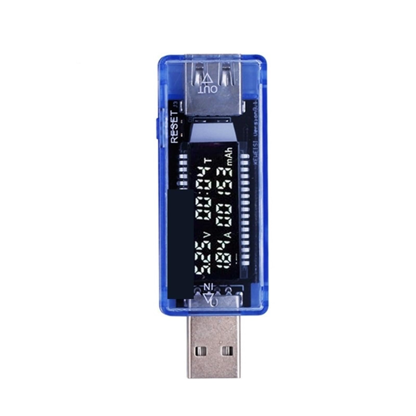 Amperomierz USB, 30 sztuk/zestaw Tester USB Tester napięcia prądu Tester pojemności ładowarki Volt Miernik napięcia prądu ny wykrywacz zasilania Test baterii(Blauw)