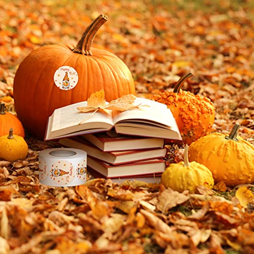 Heyfibro 500 Pcs Happy Fall Y'all Stickers, 1.5 Inch Thanksgiving Stickers Label For Packing, Party, Bags, Boxes（Gnomes） #TOP5
