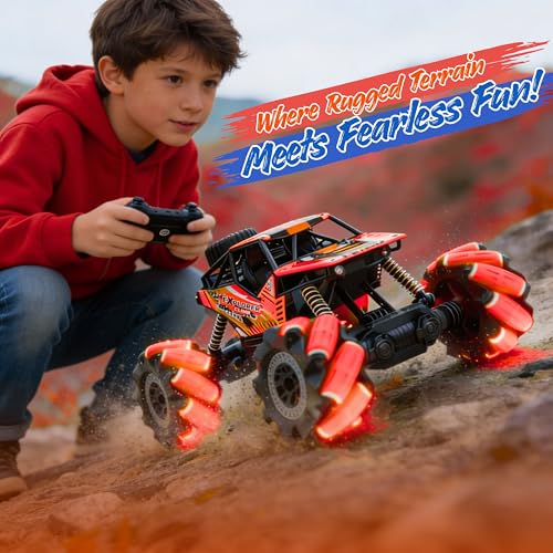Image of Gooyo GY-015SS Rechargeable Explorer Climb Spray Monster RC Car, Power Source: in-Built Battery for Car (Included) & 2xAA Battery for Remote Controller (Not Included) (Red)