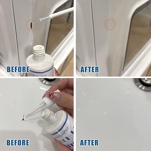 Miniatura 3 de Retoque de pintura para electrodomésticos y porcelana, retoque de pintura de alto brillo para cocina y baños fregaderos, bañeras, electrodomésticos,