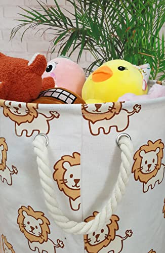 Image of Round Laundry Basket Storage Bins Nursery Hamper Gift Baskets for Home,Office,Home Decor