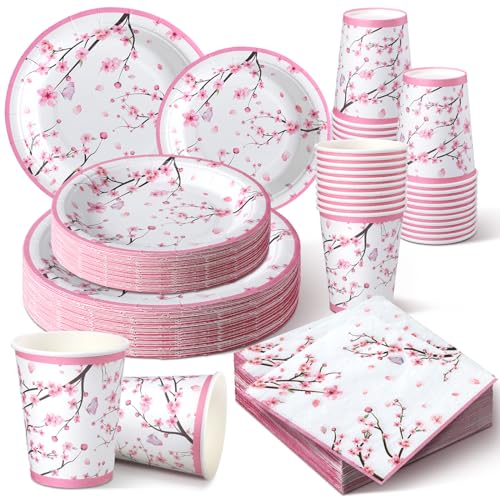 Decoración de fiesta de flores de cerezo ideal para cumpleaños y bautizos rosa