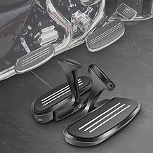 Motorcycle Passenger Floorboards - Black Streamline Footboards With Mount Bracket Kits Compatible With Street Glide Road King Electra Glide Touring Models 1993-2023