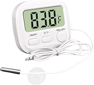 Digital Aquarium Water Thermometer with Large LCD Screen, Measurement Range -58℉ to 572℉, Display