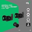 ELG Universal Fixed Wall Mount for TVs 14" to 100" | Heavy Duty LED/HD/Smart Screens Wall Stand | Flat Panel Display Wall Mount | Capacity up to 100 kg, VESA Standard 75x75 to 800x400mm, Black, UNI100 gallery image