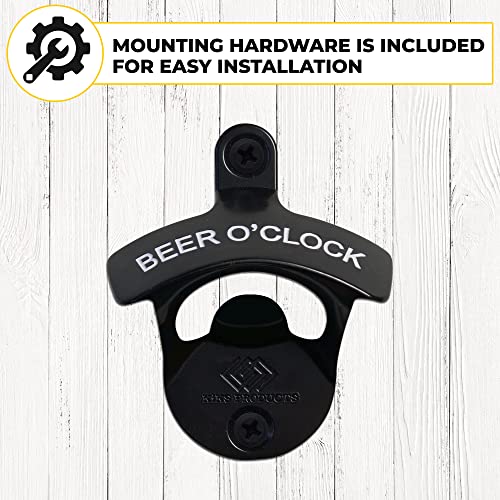 Bottle Opener Wall Mounted -Beer Opener- Wall Bottle Opener- Cool And Funny Beer Opener- Unique Gift For Beer Lovers, Men, Your Dad Or Boyfriend- Beer O'clock Design Bottle Opener #TOP4