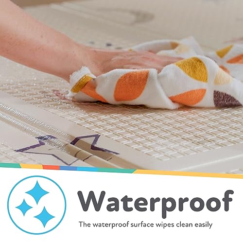 Nuby Reversible Baby Floor Mat, 77" x 58" - Foldable and Lightweight Baby Play Mat for Floor - Easy Storage and Travel - Stars and Sky by Nuby - Image 4