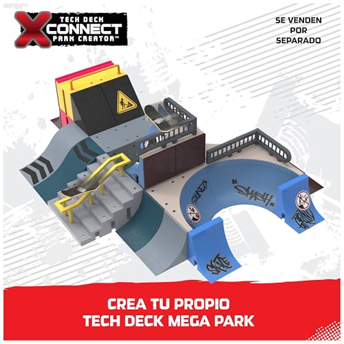 Miniatura 7 de Tech Deck - Daewon Mega Bowl - X-Connect Park Creator: Juego De Rampas Personalizable Con Fingerboards, Finger Skate - 6066909 - Juguetes Niños 6 Años - Regalo Niño 6 Años
