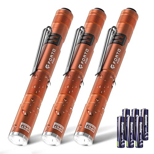 Lampes de poche 200 lumens FORTO étanches IP67 contre les pannes de courant imprévues lot de 3