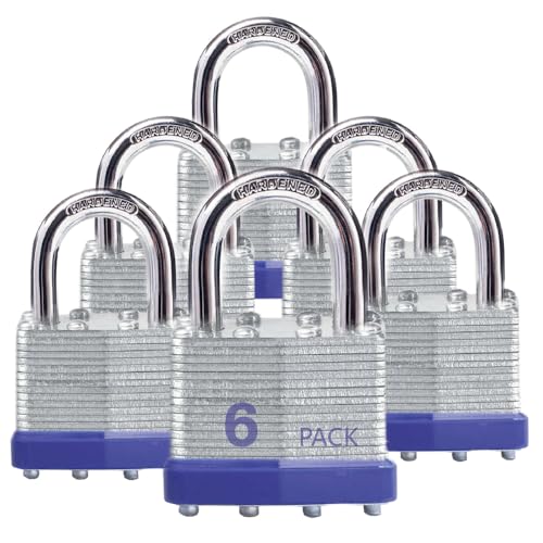 XanHen Keyed Alike 6 Pack Padlocks