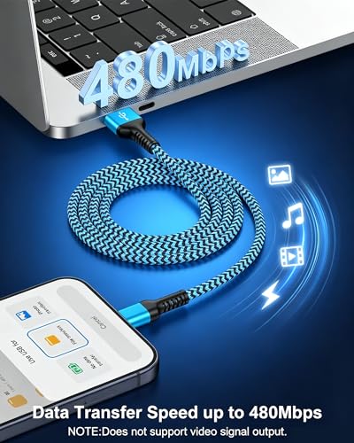 2Pack Braided Carplay Cable for iPhone 17