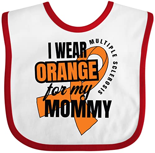 inktastic I Wear Orange for My Mommy Multiple Sclerosis Awareness Baby Bib