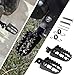 FLYPIG Aluminium Footpegs Foot Pegs Footrest Foot Rest For Dirt bike 50 70 90 110 PW50 TW200 XR50R XR70 CRF50 CRF50F CRF70 CRF70F CRF80 CRF80F ​CRF100F KLX110 TT225S Black