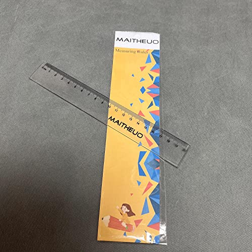 Maitheuo Measuring Rulers, Plastic Ruler Straight Ruler Plastic Measuring Tool For Student School Office #TOP4