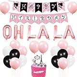 Paris Birthday Party Decorations Supplies Rose Gold Balloons Paris Theme Happy Birthday Banner Cake...
