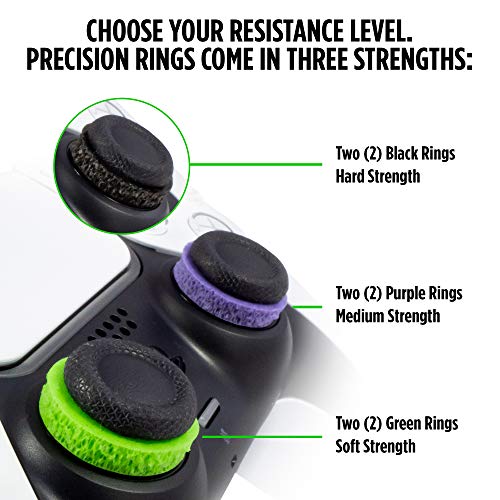 KontrolFreek Precision Rings | Aim Assist Motion Control for PlayStation 4 (PS4), PS5, Xbox One, XBX, Switch Pro & Scuf Controller (Black/Purple/Green) by KontrolFreek - Image 3