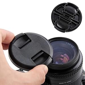REFLEX CAMERA 58mm Center Pinch Snap-on Lens Cap Cover – Compatible with Canon, Nikon, Sony, Pentax DSLR Camera Lenses – Durable Front Lens Protector Against Dust, Scratches & Sunlight (58mm)
