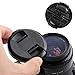 REFLEX CAMERA 58mm Center Pinch Snap-on Lens Cap Cover – Compatible with Canon, Nikon, Sony, Pentax DSLR Camera Lenses – Durable Front Lens Protector Against Dust, Scratches & Sunlight (58mm)