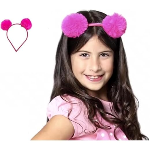 Tiara Infantil Maria Clara e JP Pompom Rosa