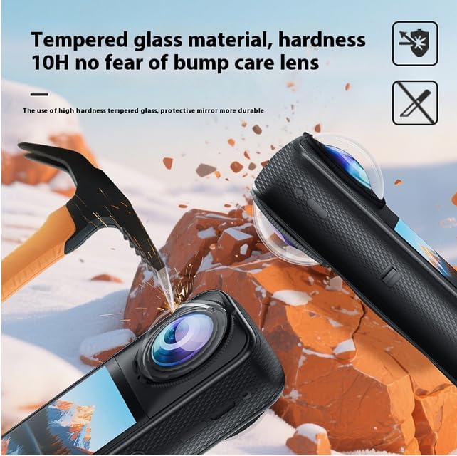 Coyktonty Lens Guard/Lens Protective Cover for Insta360 X5, 9H hardness High transmittance,Waterproof Dustproof (Optical Glass)