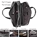 TIDING Men's Black Leather Briefcase 17.3