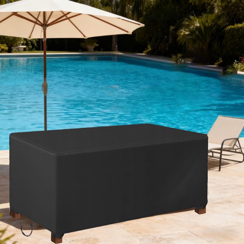 Bâche table jardin 420D Oxford de haute densité pour mobilier rectangulaire